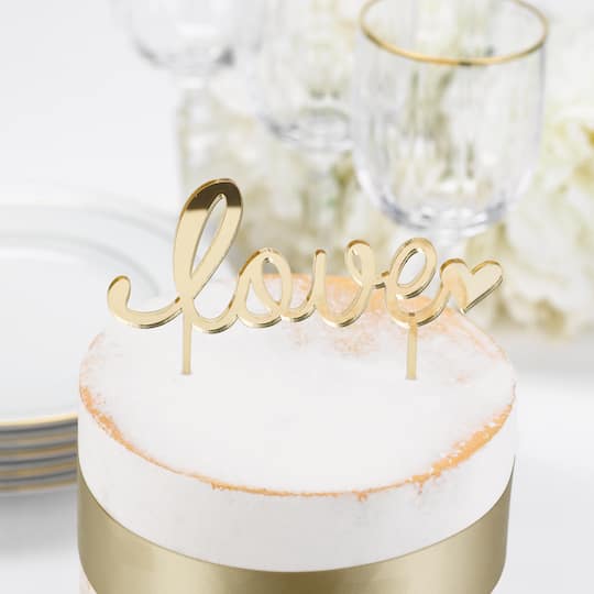 Hortense B. Hewitt Co. Gold Love Cake Pick